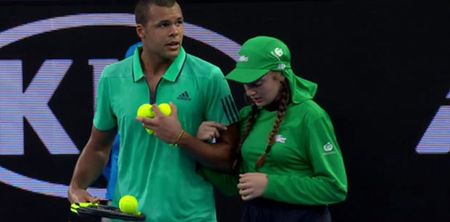 WATCH: True gentleman Jo-Wilfried Tsonga comes to ball girl’s aid after she was struck in the face