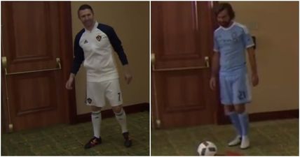 WATCH: Robbie Keane and Andrea Pirlo feature in tricky MLS accuracy challenge