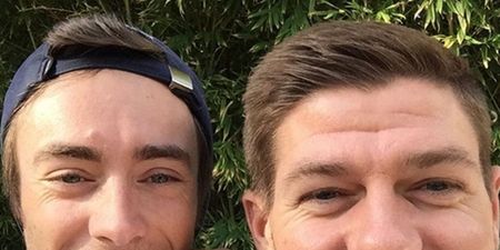 PIC: Liverpool fan shows off bizarre tattoo in grinning selfie with Steven Gerrard