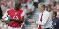 Patrick Vieira scores below the belt cheap shot on Arsene Wenger