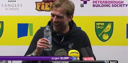 WATCH: Jurgen Klopp had the entire press room in stitches with quality glasses gags