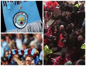 VIDEO: Manchester City fans involved in post-game row with West Ham supporters