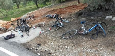 Six riders injured as British motorist mows down pro cycling team Giant Alpecin on Spanish training ride