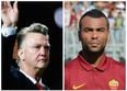 Louis van Gaal playfully slaps a journalist when asked about a move for Ashley Cole