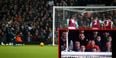 Angry West Ham uses lots of crazy hand gestures to distract Sergio Aguero before spot-kick