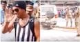 VIDEO: Near-death experience for Ronaldinho in India as traffic pole almost falls on car