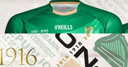 O’Neill’s have released a 1916 commemoration GAA jersey and it is tasty