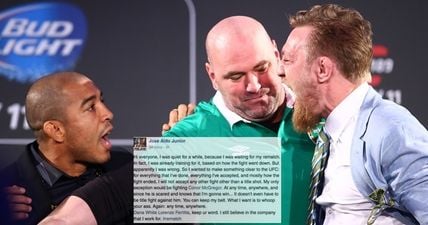 Dana White addresses Jose Aldo demands, saying everyone “from flyweight to heavyweight” wants McGregor