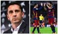 As Gary Neville’s Valencia were thumped by Barcelona, look what was being shown over on Sky Sports 5