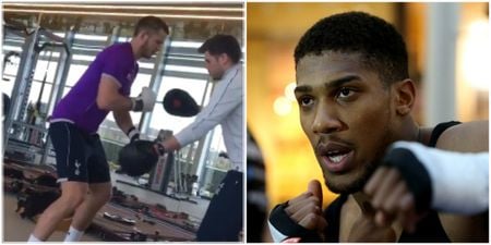 VIDEO: Anthony Joshua thinks he’s fighting Tottenham Hotspur star Eric Dier next after this brilliant clip