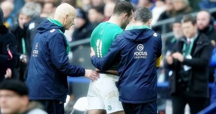 WATCH: Irish fans rage as referee fails to reach for a card after sickening hit on Dave Kearney