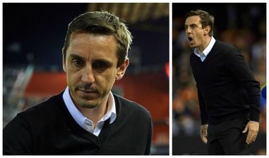 VIDEO: Gary Neville lost his mind as Valencia closed in on crucial victory