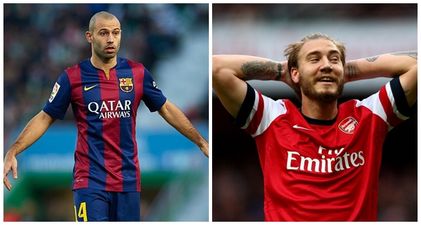 Javier Mascherano credits Nicklas Bendtner with saving his career