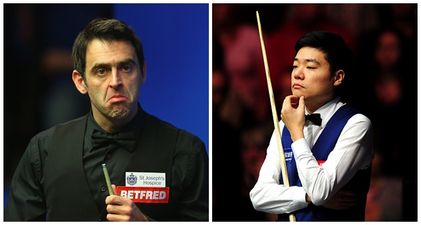 Ronnie O’Sullivan takes the p*** after Ding Junhui makes a 147 break