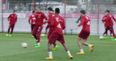 VIDEO: Thomas Muller being Thomas Muller, showing up to training with a megaphone