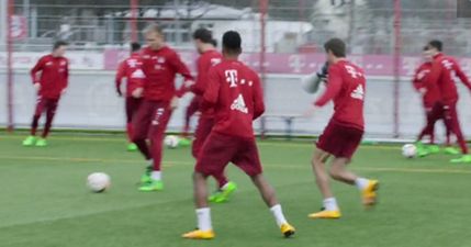 VIDEO: Thomas Muller being Thomas Muller, showing up to training with a megaphone