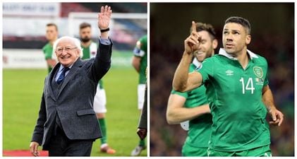 President Michael D Higgins reveals why he broke state protocol for Jon Walters