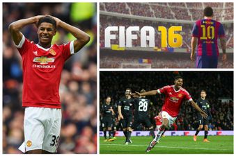 FIFA 16 appear to have updated Marcus Rashford’s rating to match his stunning form