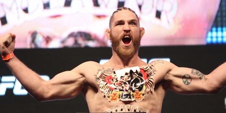 WATCH: Conor McGregor gives his reaction to Tom Lawlor’s uncanny weigh-in impersonation