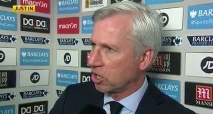 Watch: Alan Pardew loses it with Sky Sports interviewer after Liverpool loss