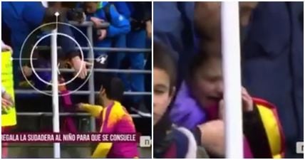 VIDEO: Luis Suarez is a fully-fledged good guy with classy gesture towards young fan he hit with ball