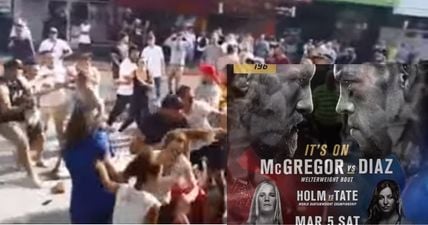 WATCH: Brawl breaks out on Sydney street during Conor McGregor vs. Nate Diaz