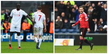 The referee for Liverpool v Manchester United absolutely loves to dish out the cards