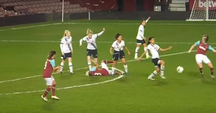 VIDEO: Was this stamp during West Ham Ladies v Tottenham ladies intentional?