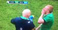 WATCH: Painkillers rushed to the pitch after crunching hit on Keith Earls