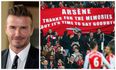 David Beckham tears into Arsenal fans over anti-Arsene Wenger banner