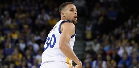 Video: Steph Curry shows practice makes perfect with latest circus shot