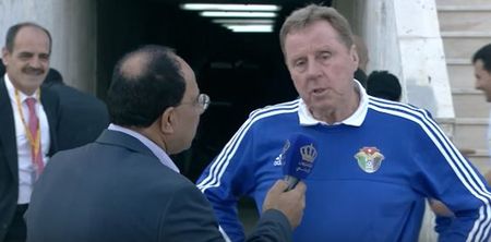 VIDEO: Harry Redknapp’s first post-match interview as Jordan manager was incredibly cringey