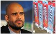 Pep Guardiola seen sporting a dreaded half-and-half scarf