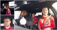 VIDEO: Simon Mignolet does not enjoy Liverpool’s April Fools’ Day driver but Lucas Leiva has a right laugh