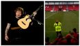 WATCH: Munster schools rugby crowd belt out Ed Sheeran song to steward who looks the spit of the pop star