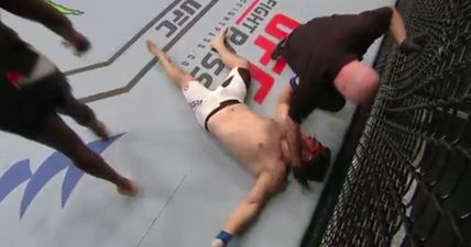 WATCH: Early birds at UFC Zagreb were treated to a brutal TKO finish