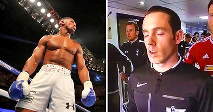 This hilarious lineman psyches himself up for Spurs vs Manchester United like he’s about to fight Anthony Joshua