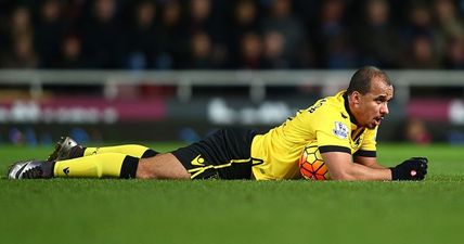 Aston Villa captain Gabby Agbonlahor pictured celebrating relegation, fan starts petition to sack him