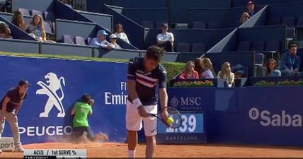 WATCH: Ballboy goes from utter embarrassment to the coolest man on court in one split second