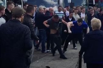 VIDEO: Everton and Manchester United fans brawl ahead of FA Cup clash