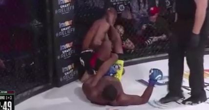 WATCH: MVP moves to 10-0 with first round submission you’re not going to see every day