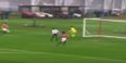 VIDEO: Manchester United youth player boots the corner flag after Neymar rainbow flick