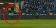 WATCH: Footballer snaps and hurls corner flag at opposition fans who threw banger at him