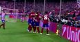 VIDEO: Electronic advertising hoarding malfunctions as Juanfran celebrates Saul opener