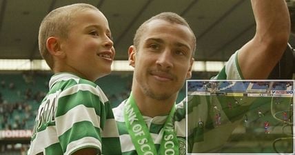 VIDEO: Jordan Larsson, son of Celtic legend Henrik, has clearly been taking tips from dad