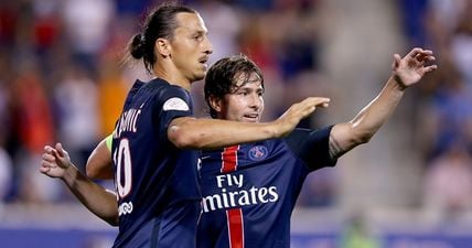 VIDEO: Zlatan Ibrahimovic and Maxwell trade rockets as PSG run riot on Rennes