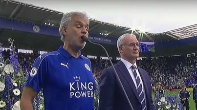 WATCH: Hair-raising moment Leicester are greeted by rousing performance of Nessun Dorma