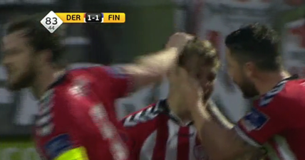 WATCH: Inspirational Josh Daniels nets first Derry City goal just weeks after Buncrana tragedy