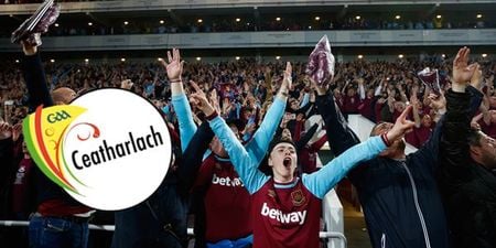 Hero in Carlow GAA jersey spotted in the crowd at final ever game at the Boleyn