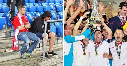 Rival fans cruelly mock the same crying Liverpool fan after Europa League heartache